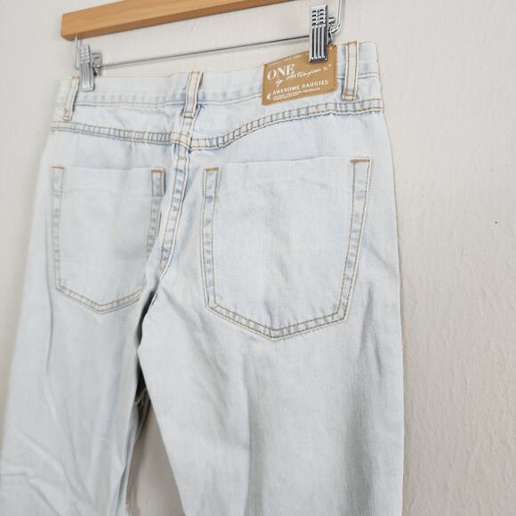 One Teaspoon Awesome Baggies Distressed Low Rise Baggy Jeans W25 Denim - Picture 8 of 15